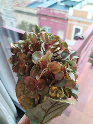 Foimpex - Hortensia artificial de tela - verde