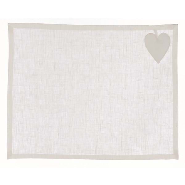 Blanc Mariclo - Individual de lino blanco - CUORE LINO