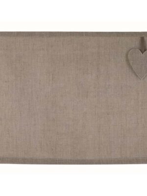 Blanc Mariclo - Individual de lino topo - CUORE LINO