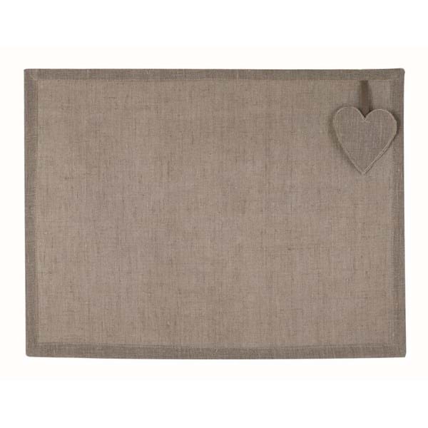 Blanc Mariclo - Individual de lino topo - CUORE LINO