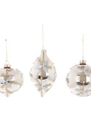 bolas para el árbol en color dorado y blanco con perlas de la colección Purcell de blanc mariclo - blanc barcelona Blanc Mariclo - Bolas doradas con perlas - PURCELL