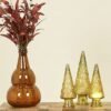 Árbol de navidad de vidrio - ocre