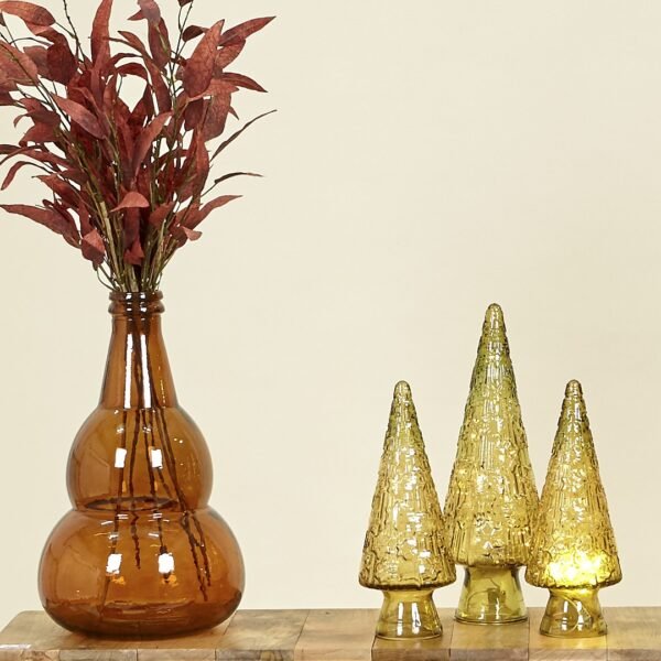 Árbol de navidad de vidrio - ocre