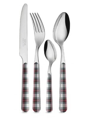 Neva Posateria Creativa - Cubertería de 24 piezas - TARTAN