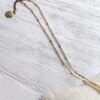 Beave - Collar corto con cadeneta y piedra gris - END GREY