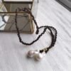 Collar largo doble con perlas cultivadas