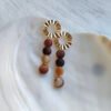 Beave - Pendientes con bolitas marrones - STYLE