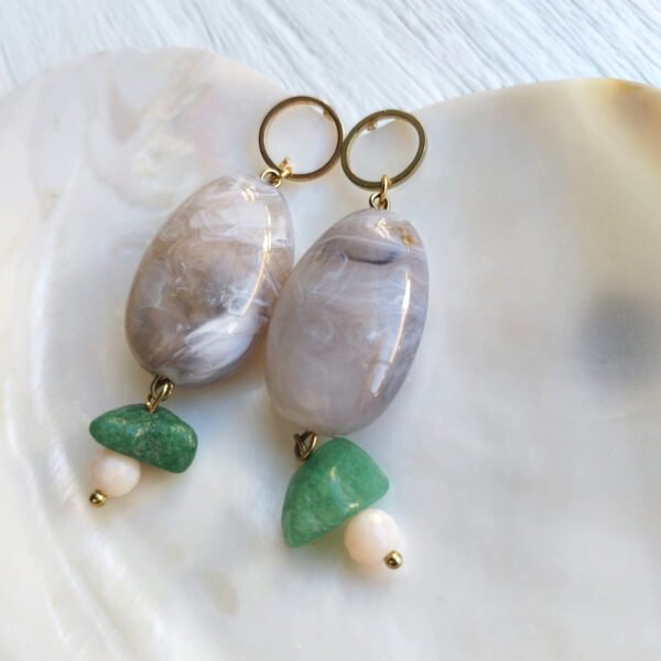 Beave - Pendientes con piedras - BRONNOYSUD