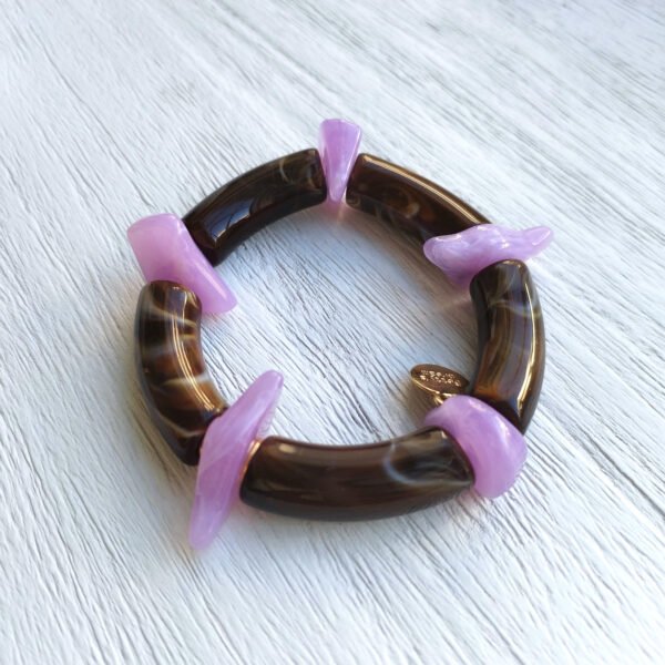 Beave - Pulsera tubular piezas lilas