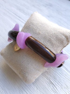 Beave - Pulsera tubular piezas lilas