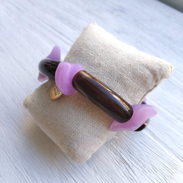 Beave - Pulsera tubular piezas lilas
