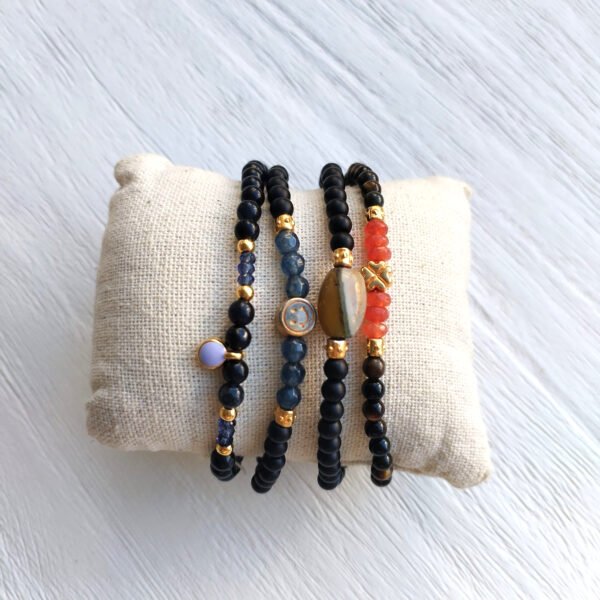 pulseras con bolitas pequeñas negras de bettys dream en blanc barcelona Beave - Pulseras de bolitas pequeñas negras